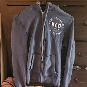 Hollister Navy Zip-Up Hoodie